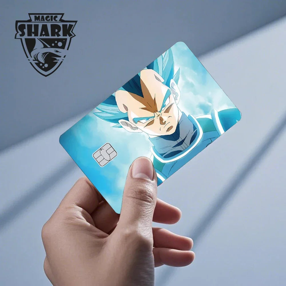 100% New Anime Goku Vegeta Super Saiyan 3M Front Film Skin Sticker Cover for Debit Credit Card