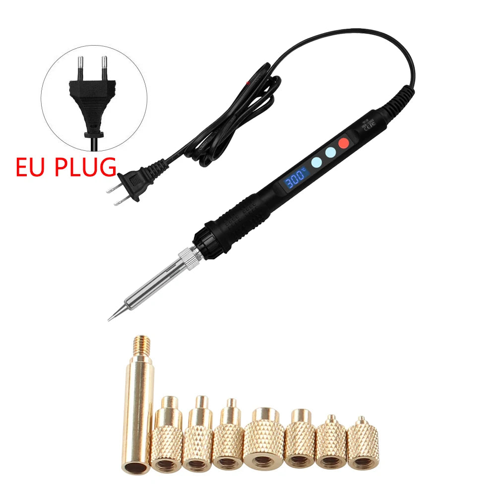 Heat Set Insert Press Tool M2 M3 M4 M5 M6 M8 Brass Thread Insert Nut Soldering Iron Tip Embedded Copper Nuts Kit for 3d Printing