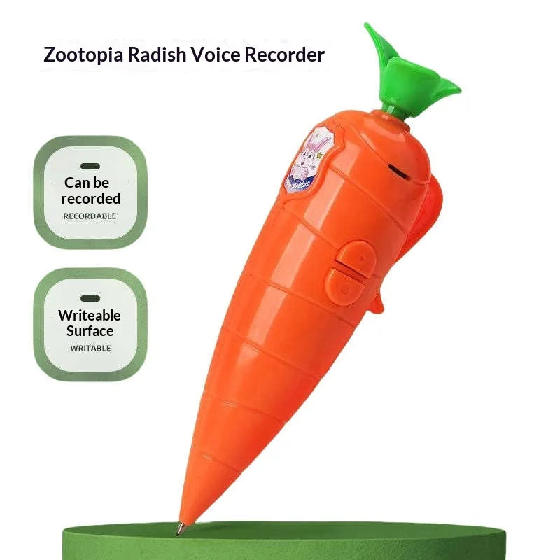 Animation Zootopia 2 Judy Rabbit Police Officer Nick Carrot Recorder Props Can Write And Record Cute Toy Gift For Student
