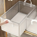 1 Pc Transparent PVC Solid Steel Frame Storage Box, Waterproof Underwear Storage Basket, Suitable for Home and Dormitory Use