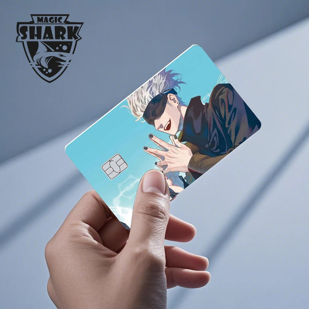 Magic Shark Cartoon Rabbit Warrior Flower Anime Chocolate PVC Sticker Film Skin Cover for Debit Credit Card
