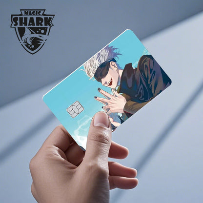 Magic Shark Cartoon Rabbit Warrior Flower Anime Chocolate PVC Sticker Film Skin Cover for Debit Credit Card