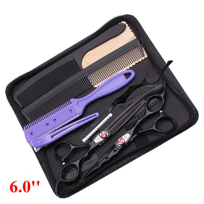 6'' Professional Hair Scissors Cutting Shears Thinning Hairdressing Haircut Salon Barber Home Japanese Steel Dropshipping A1019