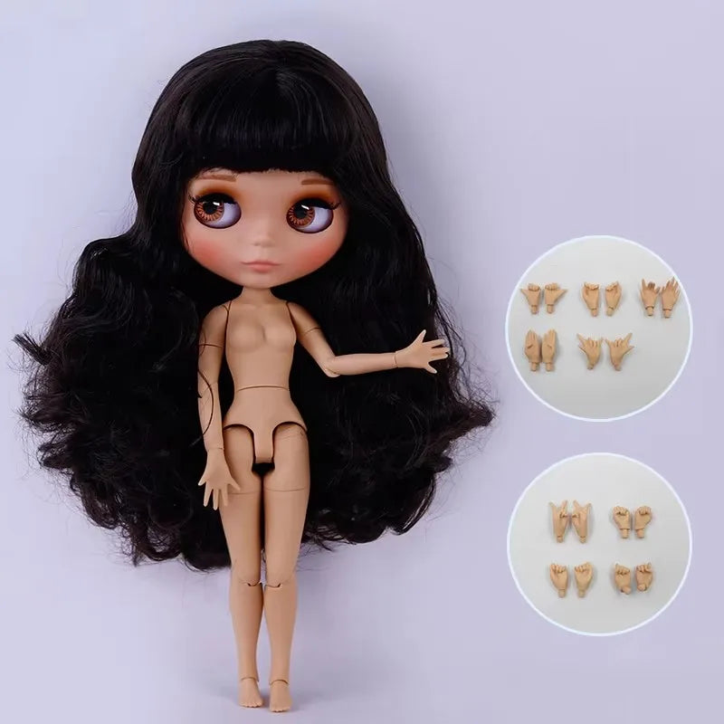 ICY DBS Blyth Doll Tan Skin Matte Face With Eyebrows Special Price 1/6 BJD JOINT body Neo Christmas Gift Anime