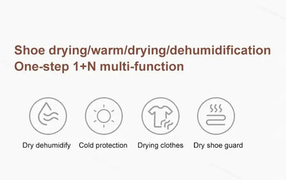 220V Electric Shoe Dryer, Portable Shoe & Boot Drying Machine with Sterilization Deodorization, Heated Foot Protector for Gloves