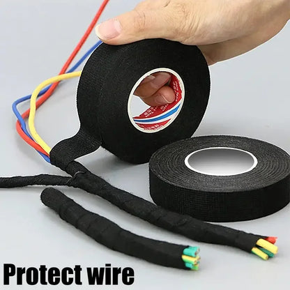 9/15/25/32/50MM Electrical Insulating Tape Heat Resistant Harness Tape Car Cable Harness Wiring Loom Protection Waterproof Tape