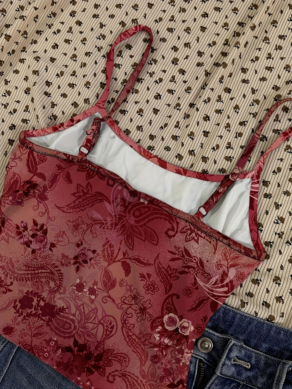Floral-Print Cropped Tank Top