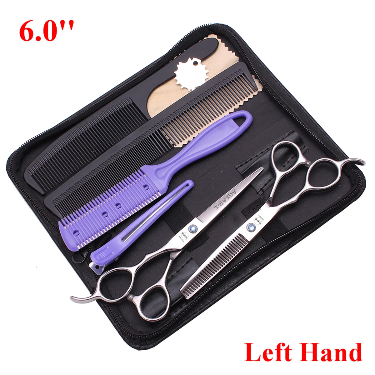 6.0'' Left Hand Professional Hairdressing Hair Scissors Cutting Shears Thinning Salon Barber Home Japan Steel Dropshipping A8001