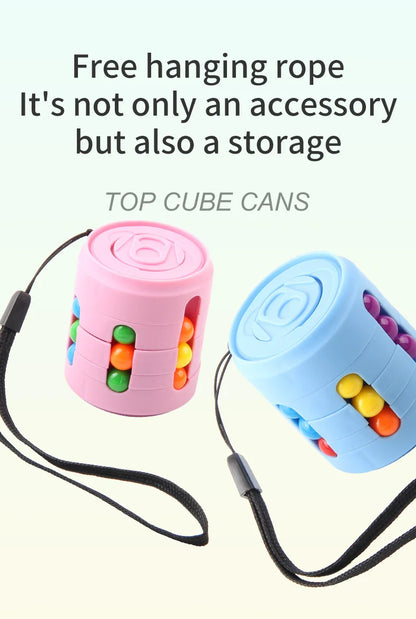 Multiple Functions Fidget Spinner Magic Colorful Beans Finger Spinning Relieves Stress Decompression Tool For Children And Adult
