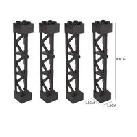 4PCS Black Pillar