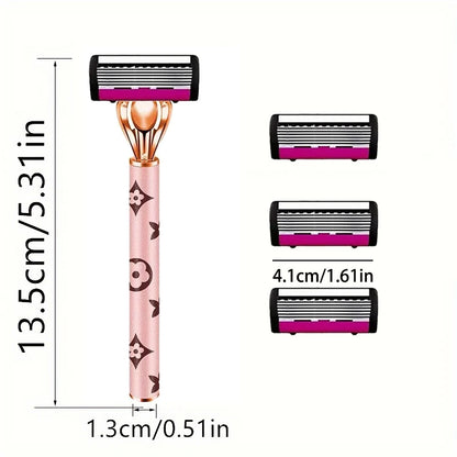 6-layer Blade Women Manually Change The Head To Shave Shaving Knife Shaver Armpit Retreat Private Part Hair Removal Artifact