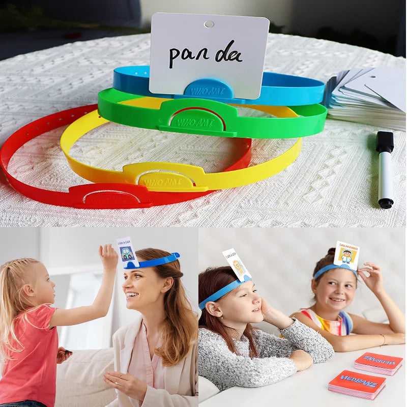 Headband Game Fun Guessing Game Who Am I? Quick Question Game Family Party Board Games Educational Toy for Kids