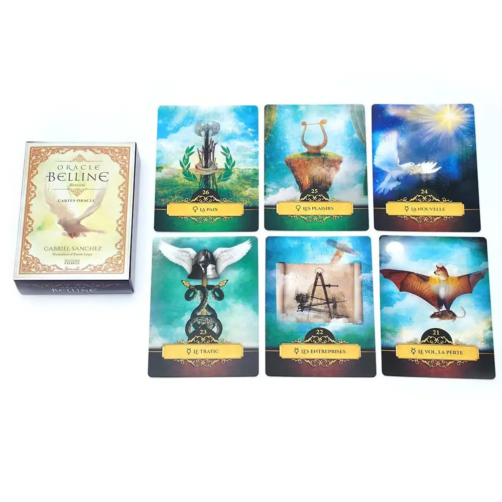 Français Oracle Belline Revisite French Tarot Cards Gabriel Sanchez pour la Divination et la Guidance Spirituelle Family Party
