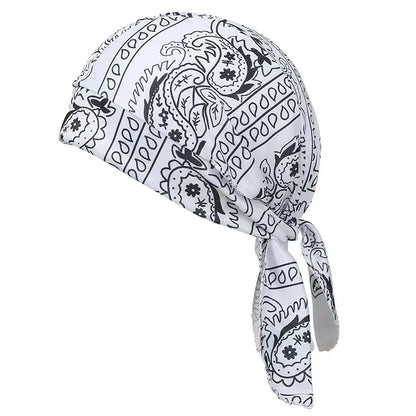 Paisley Durag Cycling Unisex Outdoor Bandana Headwrap Hiking Hip Hop Breathable Motorcycle Skull Cap Streetwear Retro Bandana