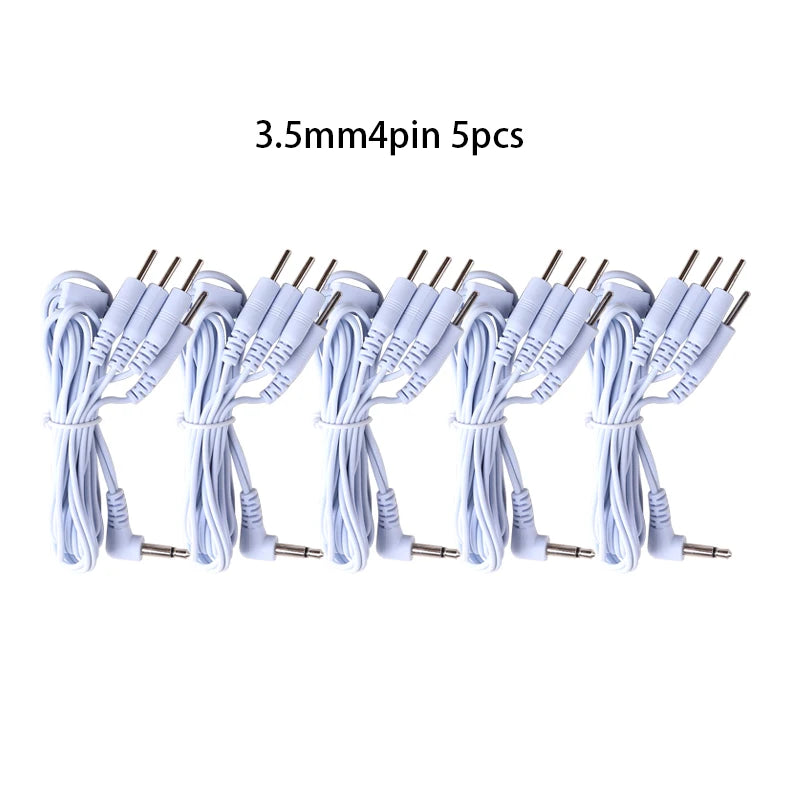 3.5mm Plug 2Pins & 4Pins  for Tens Body Slimming Massager Muscle Stimulation For 2way 4way Type Electrode Cable Line Wire