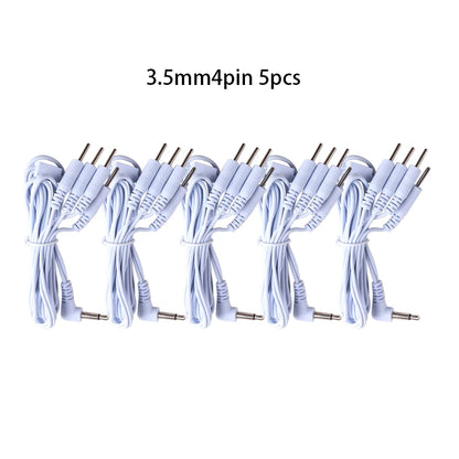 3.5mm Plug Electrode Wires Cable for WireUnit Massager Machine 2Pins & 4Pins Head Electrode Pads Compatible with Various Models