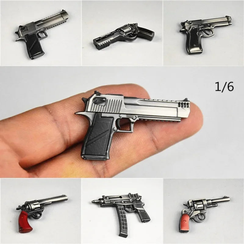 1/6 Scale Miniature Gun Plastic Rifle Set Assembly P92 M1911 98K MP5K Model Not Fired for 12" Action Figure Doll Accessories