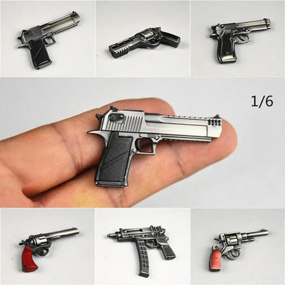 1/6 Scale Miniature Gun Plastic Rifle Set Assembly P92 M1911 98K MP5K Model Not Fired for 12" Action Figure Doll Accessories