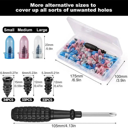 100pcs Tire Repair Screw with ScrewdriverFor Car Motorcycle Truck Universal Vacuum Tyre Repair Nails Tire set Car Accessories