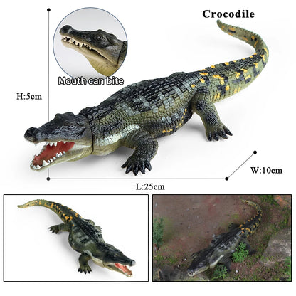 Oenux Wild Animals Action Figures Simulation Sarcosuchus Crocodiles Boar Croc Model PVC Collection Decorate Kids Educational Toy