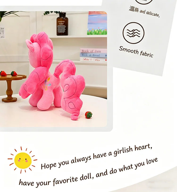 Little Pony Rainbow Dash Applejack Plush Toy 28cm Official Hasbro Figure Soft Stuffed Animal For Fans Collection Gift