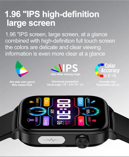 2025 New 24-Hour Health Monitoring Smart Watch Men Uric Acid Blood Lipids Heart Rate Bluetooth Call Smartwatch Women