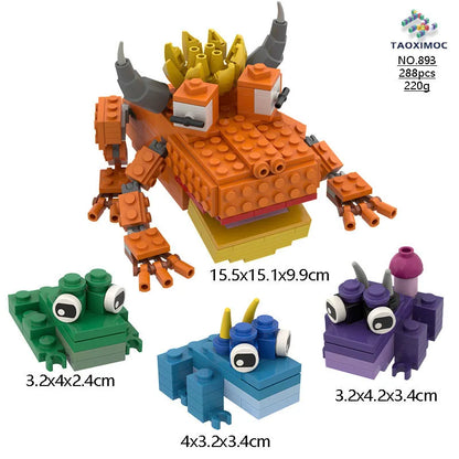 99 Nights in the Forest Toy Owl Goat Deer Monster Building Block Set Model Assembly Building Blocks Halloween Decoration Gift