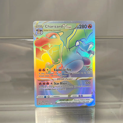PKM Proxy Cards Classic Mew Vmax Charizard Vstar Cards Collection PTCG Celebi V Fusion Strike Foil Card