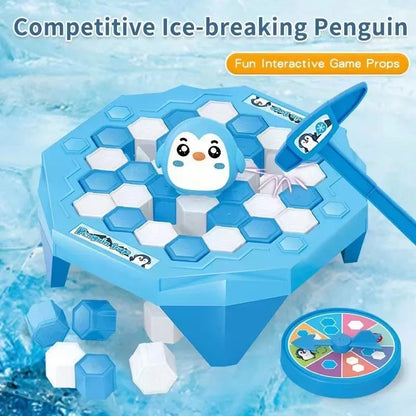 Mini Ice Breaking Penguin Toy Rescue Penguin Knocking Ice Game Children's Interactive Competition Toy Tabletop Puzzle Game