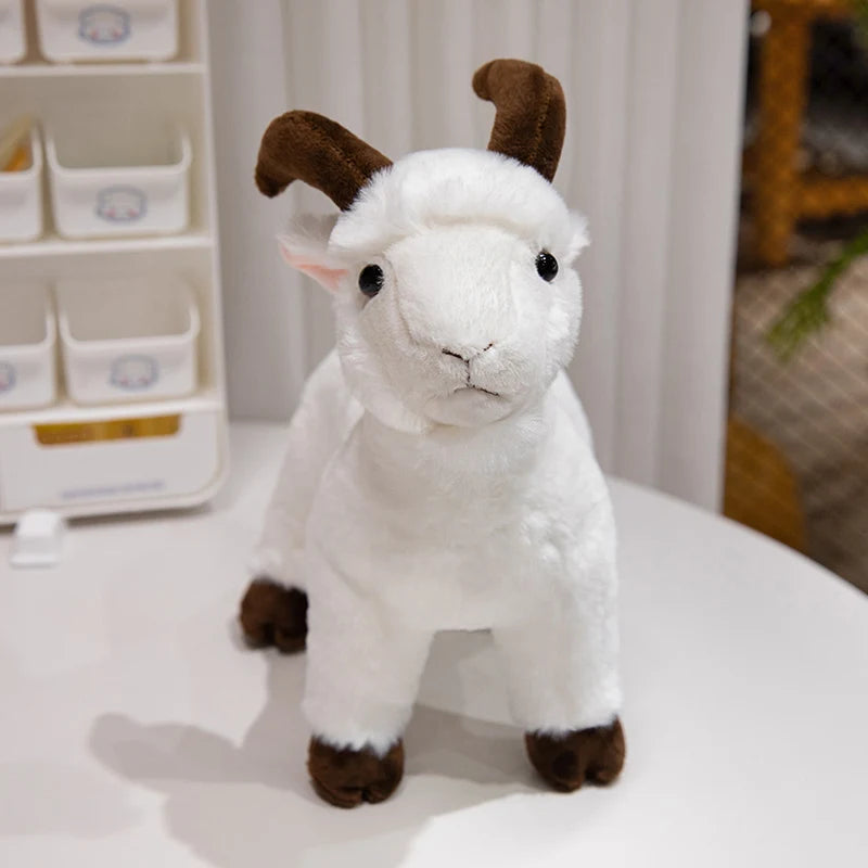 30/40cm Ranch Animal Series Soft Cute Simulation Black White Goat Mountain Lifelike Plush Toys Doll Kid Children Halloween Gift