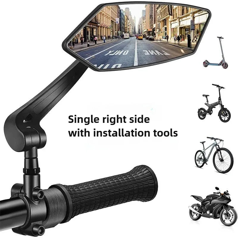Bicycle Rear View Mirror Bike Cycling Clear Wide Range Back Sight Rearview Reflector Adjustable Handlebar Left Right Mirror