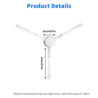 For Xiaomi Side Brush 3C Plus S20 D106 E10C E12 E10 B112 C103 Sweeping Robot Vacuum Cleaner Triangle Side Brush Spare Parts