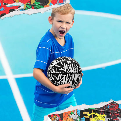 Premium Rubber Basketball Size 7/6/5/4 Outdoor Cement Court Training Sports Ball For Adults Youth Professional Game Equipment