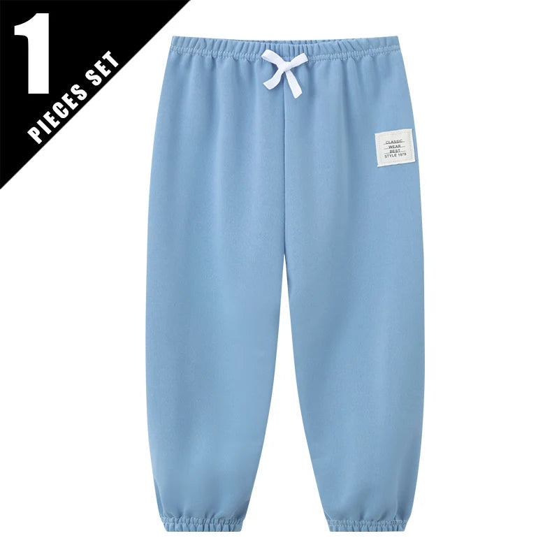 Children's Multi-color Seasonal Casual Sports Pants For Boys And Girls Autumn Solid Color Fashion Loose Haren Pants Sweatpants