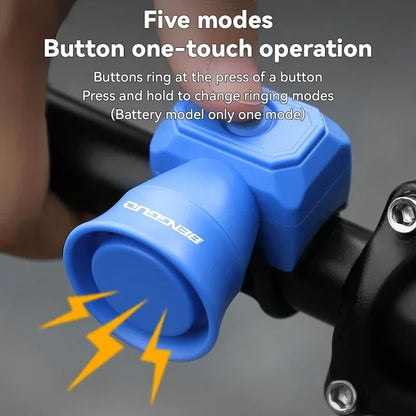 Bicycle Horn Mountain Bike Battery/USB Charging Waterproof Electronic Bike Bell Riding Equipment Children's Scooter Accessories