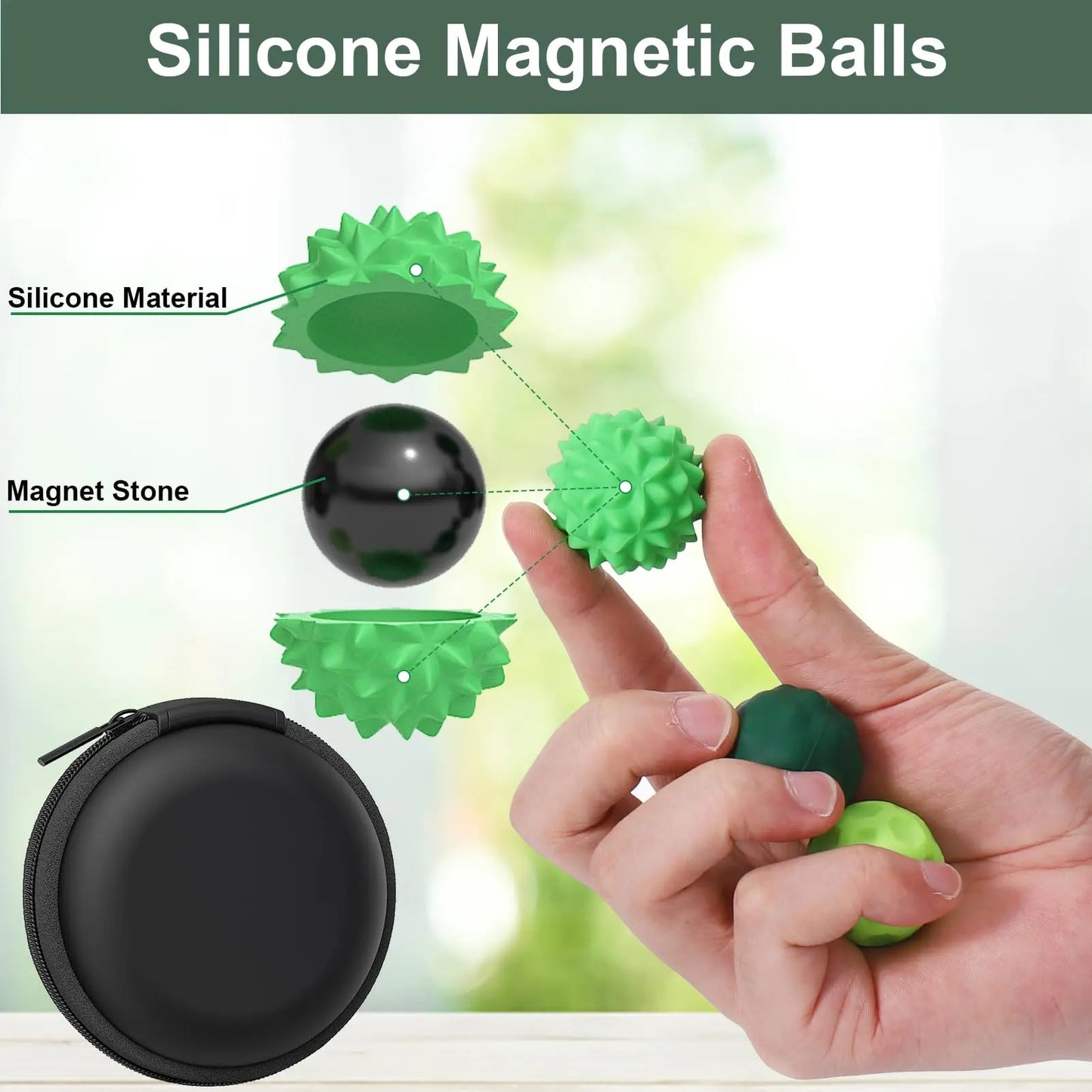 Silicone Sensory Magnetic Balls Stress Relief Anxiety Relief Toys for Adults  Fun Educational Cognitive Development