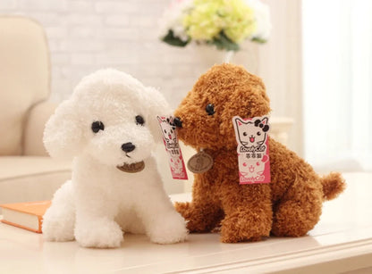 20CM Cute Teddy Dog Plush Toy Curly Dog Doll With Hanging Tag Simulation Dog To Send Children's Birthday Gift