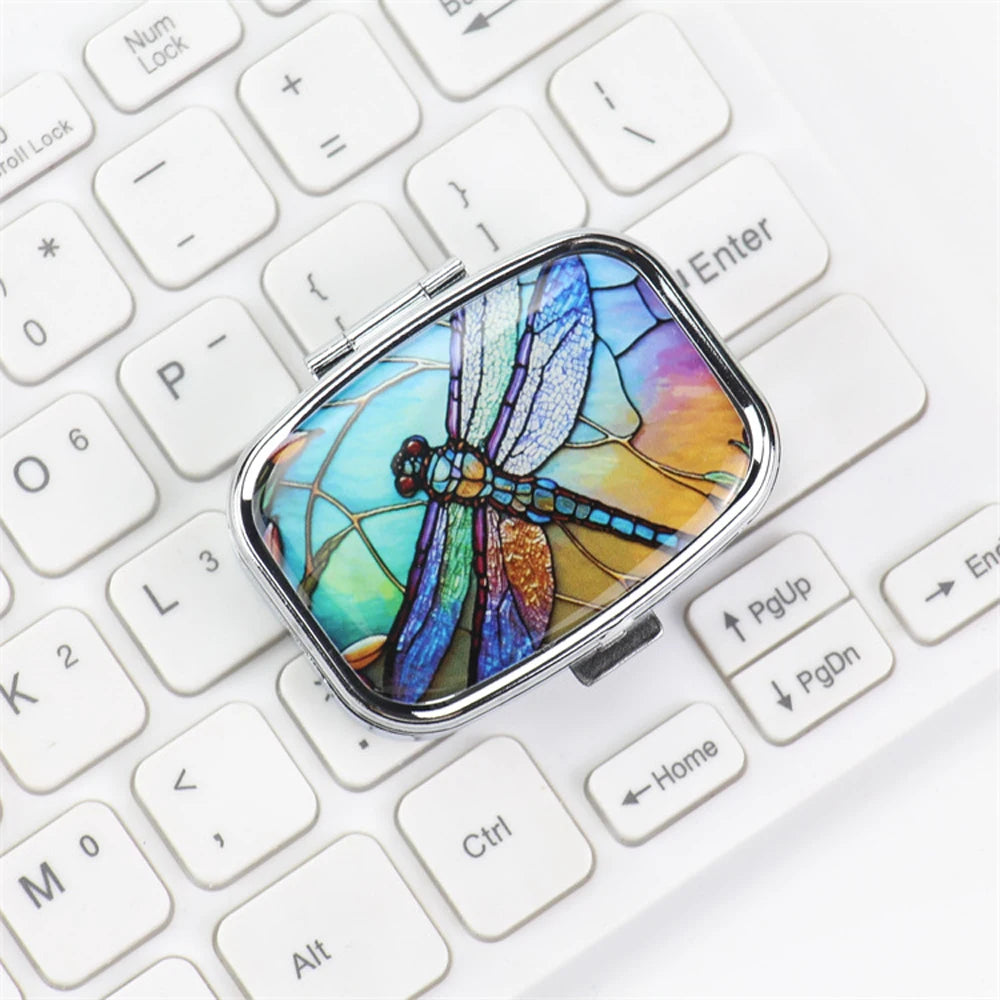Travel Cases Lovely Colored Medicine Metal Jwelery Organizers Household Holder Iron Cabinet Small pill container  medicine box