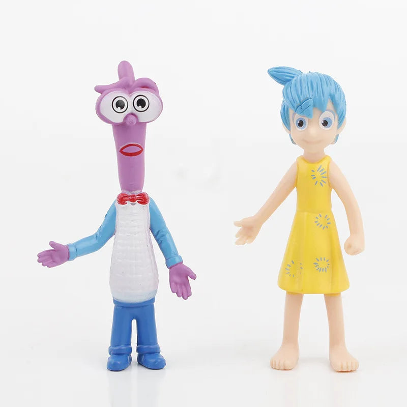 9 Pcs/Set New Inside Out 2 Action Figure Toy Sadness Joy Anger Disgust Fear Model Doll Cake Decorative Desk Ornament Kids Gift