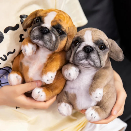 Hot Sale Realistic Sitting Poodle Pug Puppy Plush Toys Stuffed Doggy Cute Fluffy Plush Pet Room Decor Children Birthday Gift