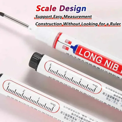 1-40PCS 20mm Deep Hole Long Nib Head Markers For Metal Perforating Pen Waterproof Bathroom Woodworking Decoration Multi-Purpose