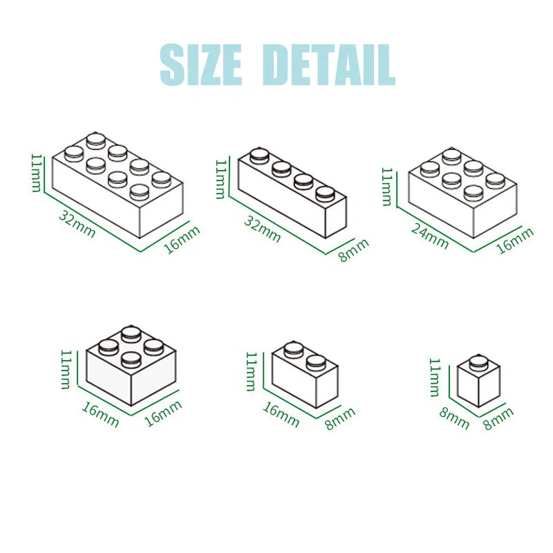 MOC 10PCS 3062 Round 1x1 Building Blocks High-Tech 30068 House Castle Bricks Educational Particle Toys Children Birthday Gifts