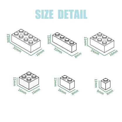 MOC 10PCS 3062 Round 1x1 Building Blocks High-Tech 30068 House Castle Bricks Educational Particle Toys Children Birthday Gifts