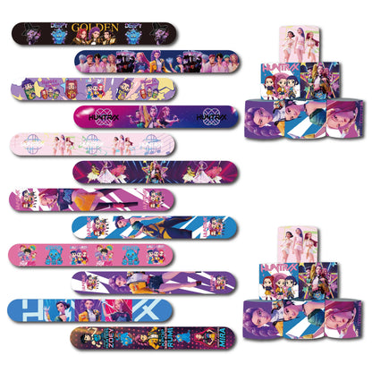 Colorful Anime Girl Slap Bracelets, Fun Snap Wristband Toys for Kids Birthday Party, Classroom Rewards & Holiday Gifts