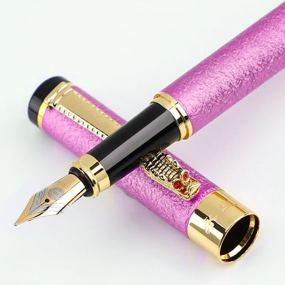 1 Pc Scrub Metal Pen, Lridium Tip Medium size 0.5mm, Office School Students for Men and Women Daily Writing Best Fountain Pen,