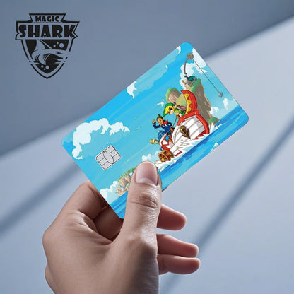 Magic Shark Cartoon Rabbit Warrior Flower Anime Chocolate PVC Sticker Film Skin Cover for Debit Credit Card