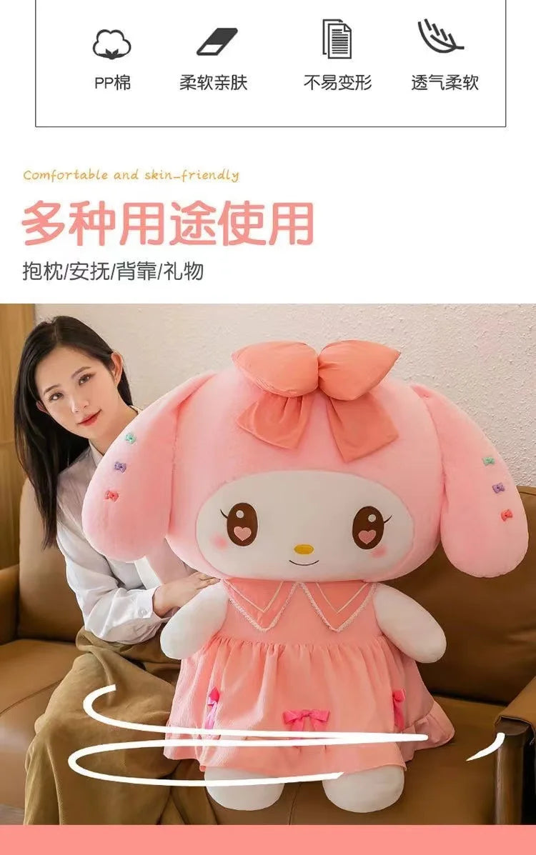 30cm Sanlio Purple Dress Kuromi Stuffed Plush Toy Cute Anime Surrounding Melody Plush Doll Gift for Girlfriend's Birthday