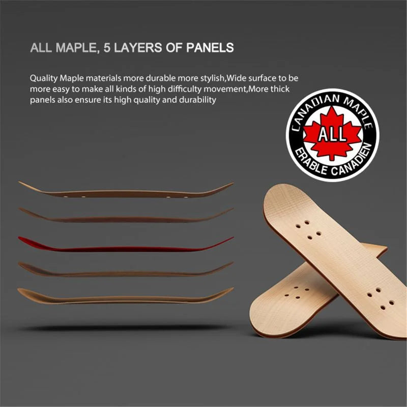 Professional Finger Skateboard Five-Layer Maple Wood Bearing Alloy Wheel Fingertip Skateboard Venue Swingable Toy