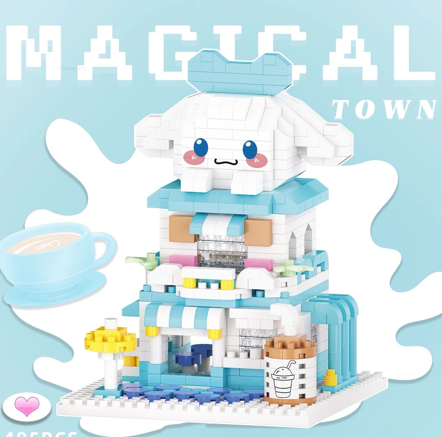 Cartoon Anime Hello Kitty Blocks Kuromi My Melody Cinnamoroll Mouse Building Blocks Doll Toy Kids Birthday Gift