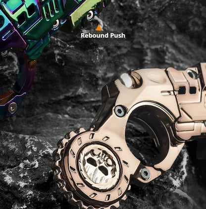 Mini Metal EDC Stress Relief Toy Pistol Guns Eject Fidget Roller Spinner Mechanical Slider Ratchet Wheel Paragraph Ring Adults